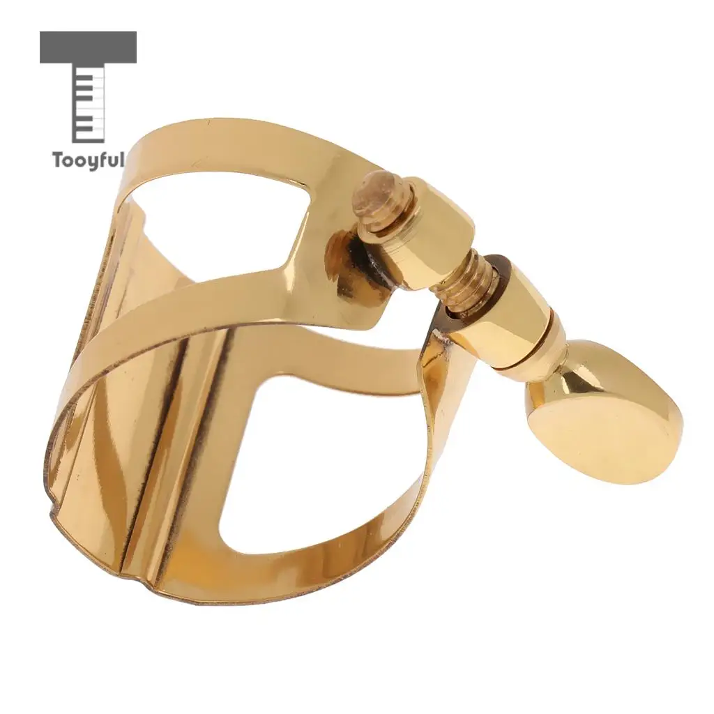 Gold Metal Soprano Sax Saxophone Mouthpiece Ligature Clip for Wind Instrument Parts