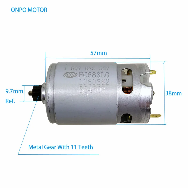 DC14.4V 11 зубьев 1607022537 HC683LG электродрель двигатель постоянного тока для BOSCH 3601JA4400 GSR14.4-2-LI техническое обслуживание запчасти