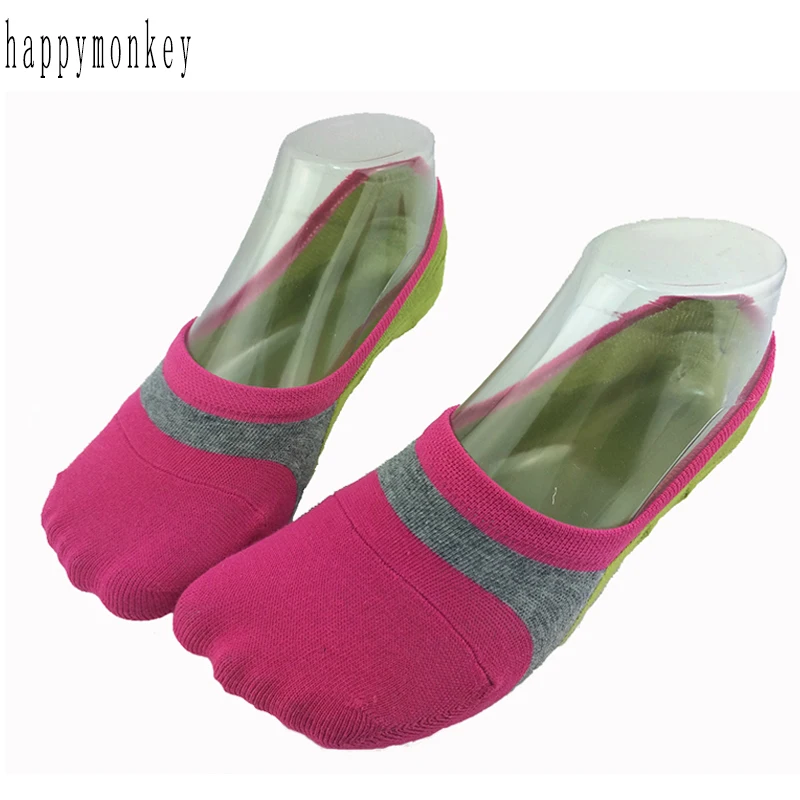 2015 10pieces=5pair new spring  summer candy color wrapping lady invisible socks silicone antiskid female ankle socks hit color