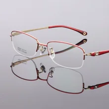 138 титановые очки, оправа для женщин, ультра-светильник, половинная оправа, женские очки по рецепту, компьютерные очки, очки для чтения, очки
