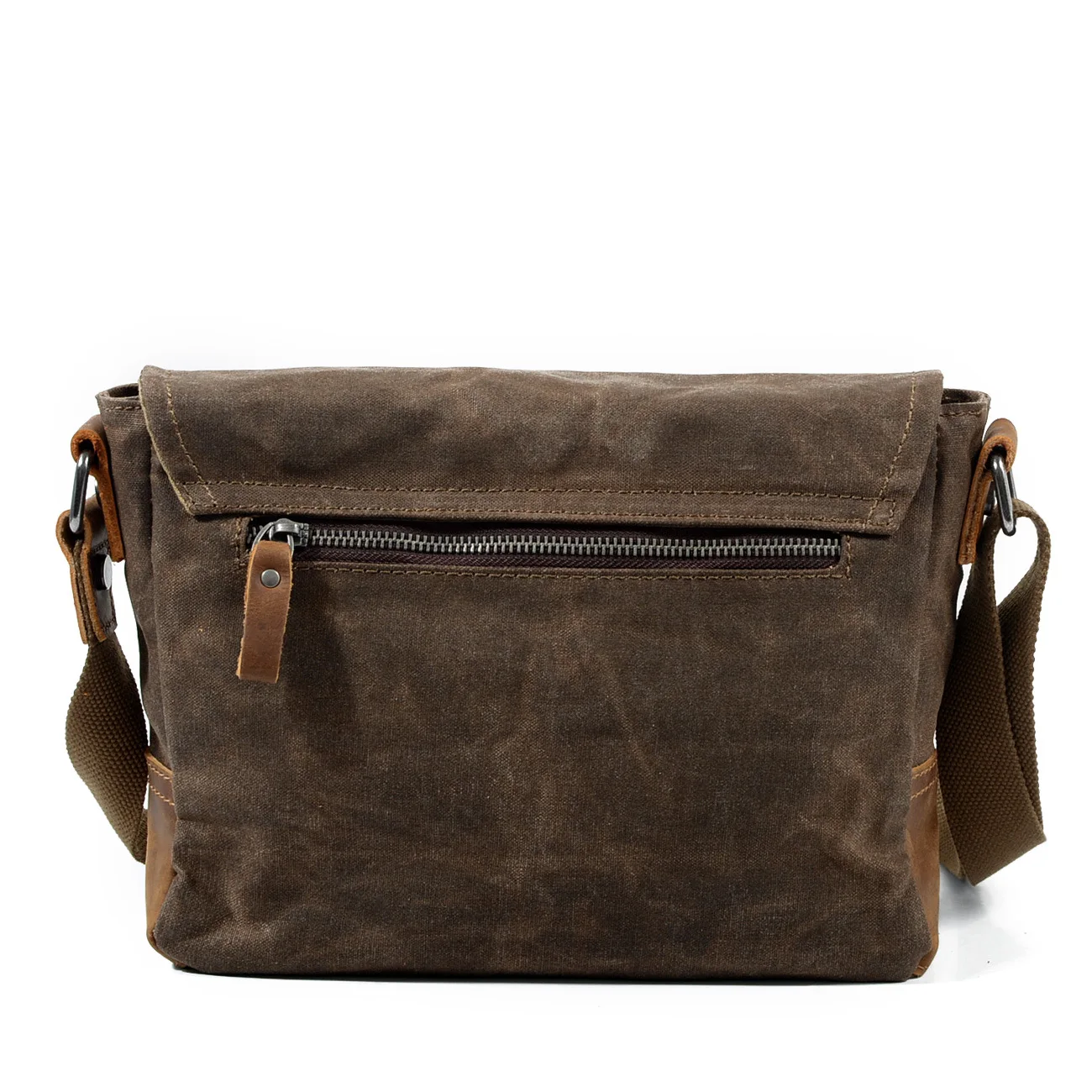 waxed canvas shoulder bag