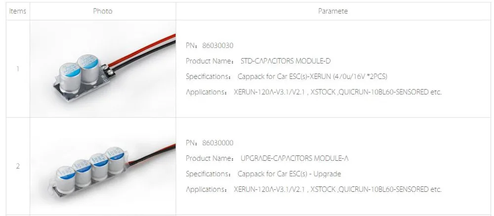 1 шт. Hobbywing низкоомный конденсаторный модуль 2/4 для Ezrun Xerun автомобиля ESC супер конденсаторный Модуль#4#2 модуль