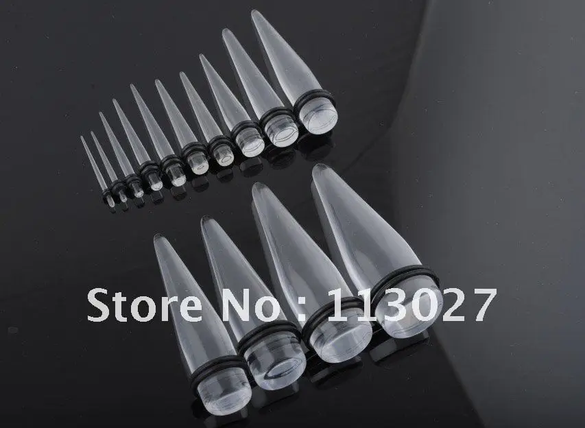 

Clear Acrylic Earring Tapers 1.6mm-12mm