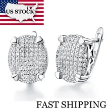 США Uloveido серьги для женщин Инкрустация кубическим цирконием винтажные серебряные украшения серьги с камнями с микро-цирконами R137