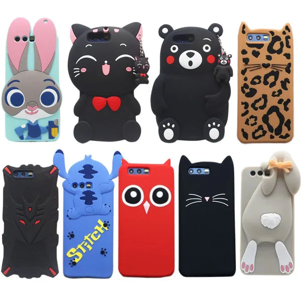 

20 Types For Huawei Honor 9 Case Lovely Cute 3D Cartoon Soft Silicon Cover For Huawei Honor 9 Mobile Phone Bag Phone Cases