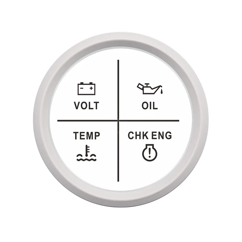 

Digital Motorcycle Voltmeter Alarm Gauge Meter Oil Pressure Water Temperature Engine Alarm 9-32V Red Backlight