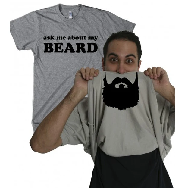 Beard Flipover Funny Shirt Grow a Beard