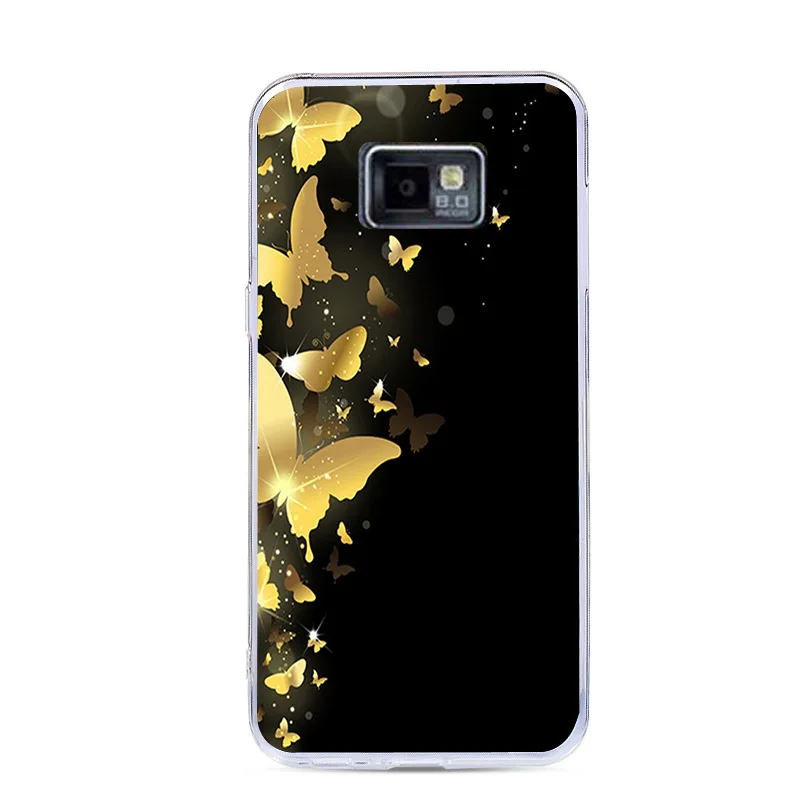Прозрачный силиконовый чехол с красочным принтом для samsung Galaxy S2 i9100, чехол для телефона, задняя крышка, чехол для Galaxy S2 Plus i9105