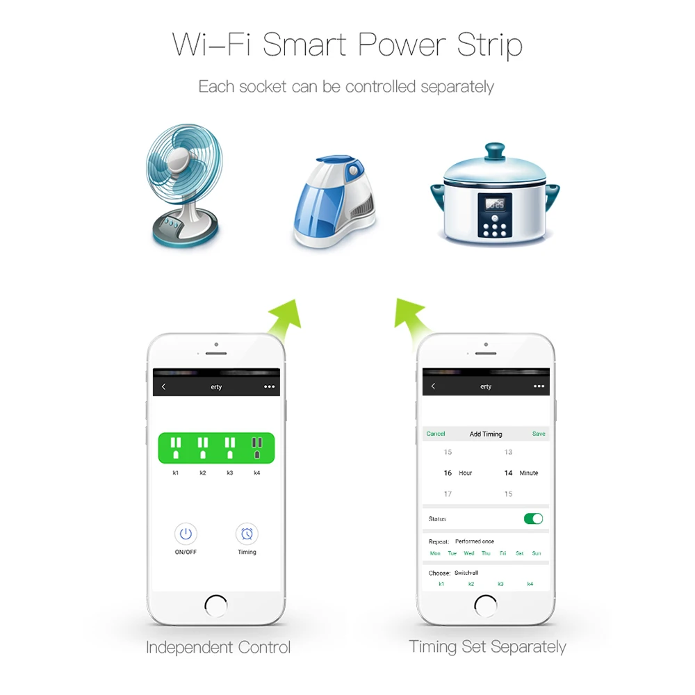 Swb1 2000 Вт Wi Fi Разъем Smart мощность полосы умный 4 Порты Plug беспроводной пульт дистанционного управления для Amazon Alexa Echo (США Plug)