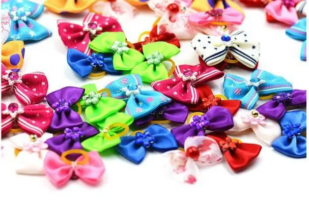 20/50/100pcs /set Dog hair flower pet dog hair bows pet hair accessories dog hair lastice bands attached decoration bows 20/50/100pcs /set Dog hair flower pet dog hair bows pet hair accessories dog hair lastice bands attached decoration bows