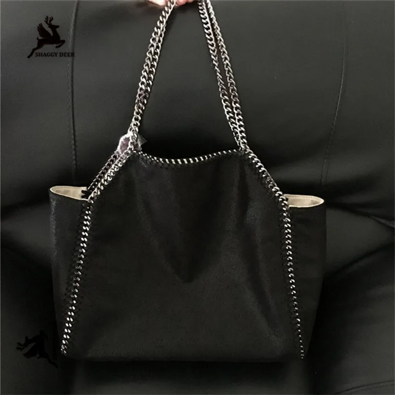 2018 New Luxury Shaggy Deer Brand Quality Dual Side Used Faux suede PVC silver-tone metal disc Shoulder Bag Soft Causal Tote 2018 New Luxury Shaggy Deer Brand Quality Dual Side Used Faux suede PVC silver-tone metal disc Shoulder Bag Soft Causal Tote