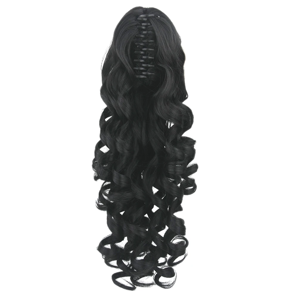 Fake hair extensions Soowee long blonde curly clip in hair extensions pony tail high hairpieces for hair claw ponytail women headwear accessories