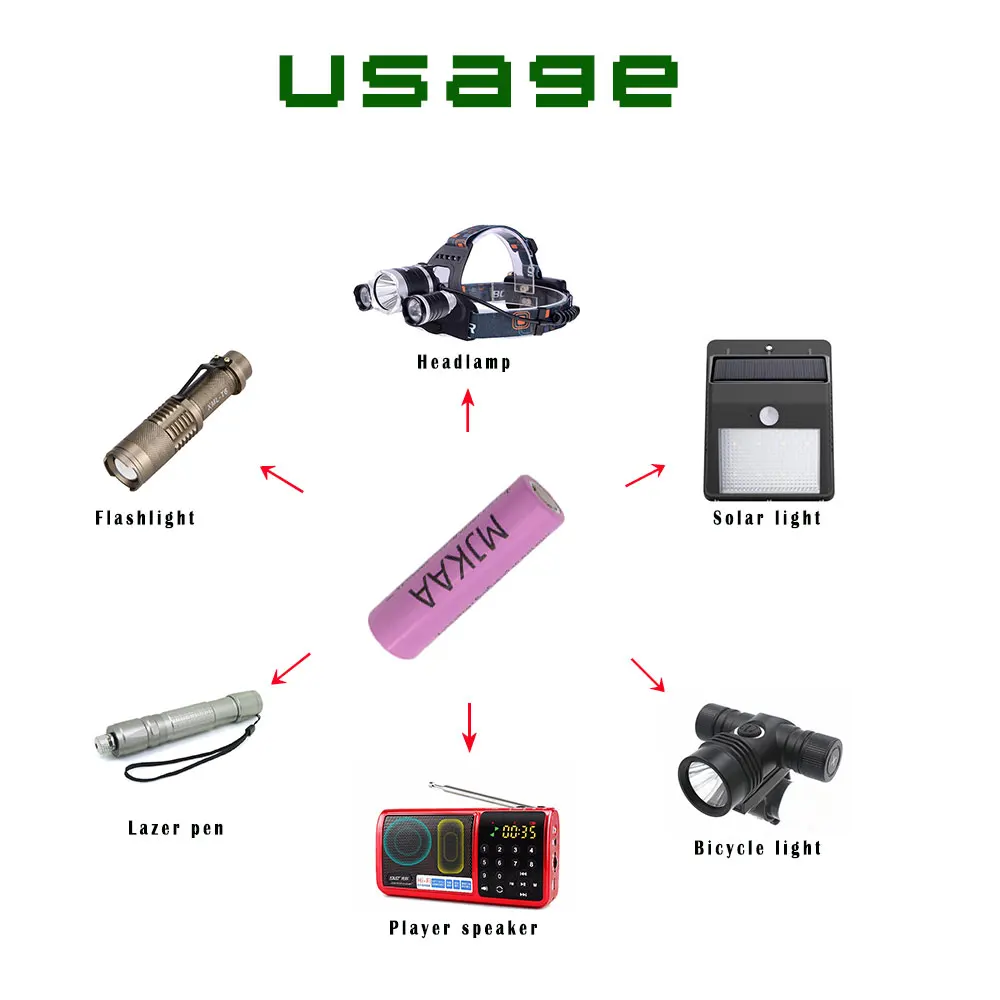 12pcs/lot 18650 Rechargeable Batteries(Not AA battery) 3.7v 2200mAh Lithium Li-ion Battery for Power Bank 18650 3.7v 18650 batte