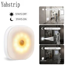 10 светодиодный s светодиодный ночник инфракрасный PIR датчик движения беспроводной свет для спальни настенный светильник Авто Вкл/Выкл ночник