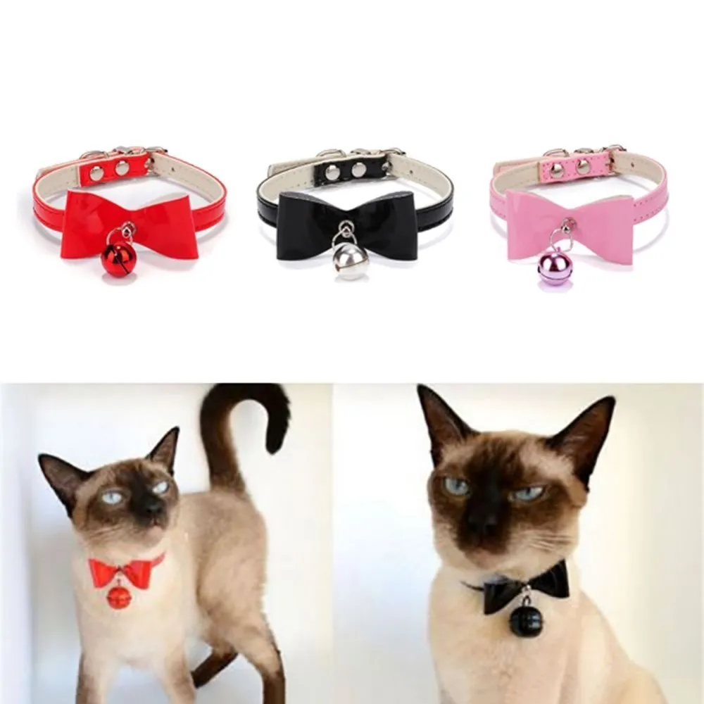 

Cat Collar Kitten Bow Tie Safety Elastic Bowtie Bell Pet Supplies For Small Dog Cat Soft Velvet Pet Products Cat Collar