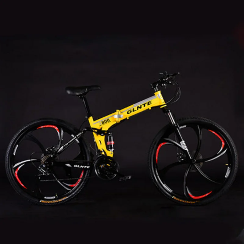 Discount Mountain Bike Folding Bicycle Six Wheel Both Men and Women Adult 26-inch 21 Speed 24 Speed 27 Speed 3