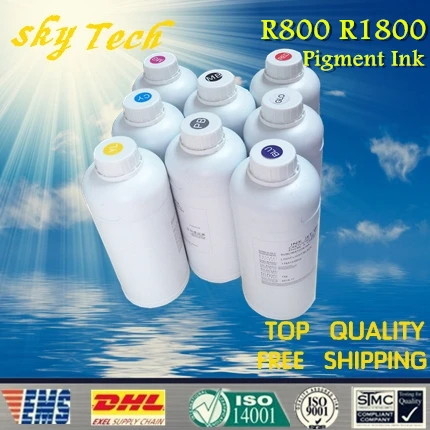 

1000ML*8pcs Pigment ink suit for Epson Stylus Photo R800 R1800 , water proof ink , anti-UV ,Non-Clogging.