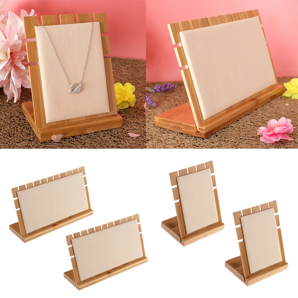 4x Multi-functional Jewelry Holder Wood Jewelry Display Rack Jewelry Organizer Holder for Necklace Bracelets Earrings Rings