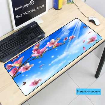 

Mairuige Spring Butterfly large 900x40mm/700x300mm/600x300mm Rubber mouse pad computer game tablet mousepad with edge locking