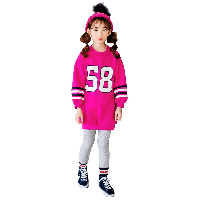 

girls clothes sets 2018 new spring kids tracksuit top letter printed hoodies+leggings 2pcs girls sprotsuit sets children clothes