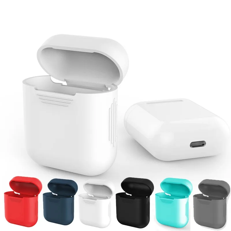 Silicone Case For A-apple Airpods Proof Protector Cover Pouch Anti Lost Case True Wireless Earphone Accessori-es random color