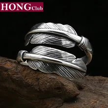 Anel pena 100% Real de Prata Esterlina 925 Jóias Finas Dos Homens Venda Quente Clássico Takahashi Tailândia Mulheres Moda Estilo GR1