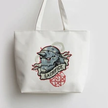 Для жеребьевки сюжеты из японского аниме сумки сумка для покупок с персонажем из мультфильма плечо многоразовые шоппер продуктовые сумки GA702