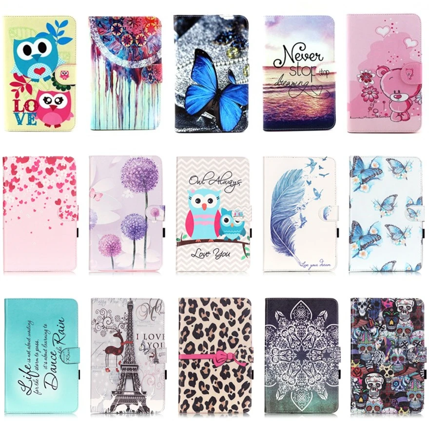 

For Samsung Galaxy Tab A 9.7 T550 T555 Case Cover Stand Eiffel Tower Leather Case For Samsung Galaxy Tab A SM-T550 Tablet Case