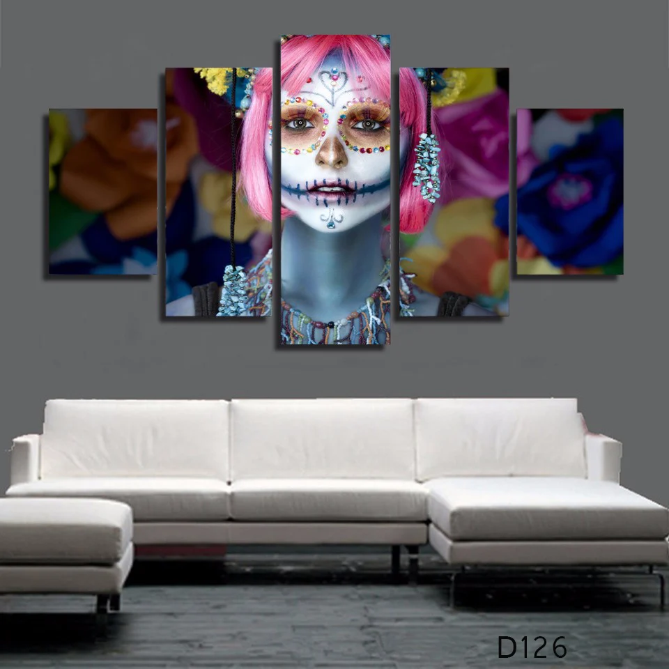 HD 5 piece canvas art Printed sad clown Painting on room decoration print poster picture Free shipping | Дом и сад