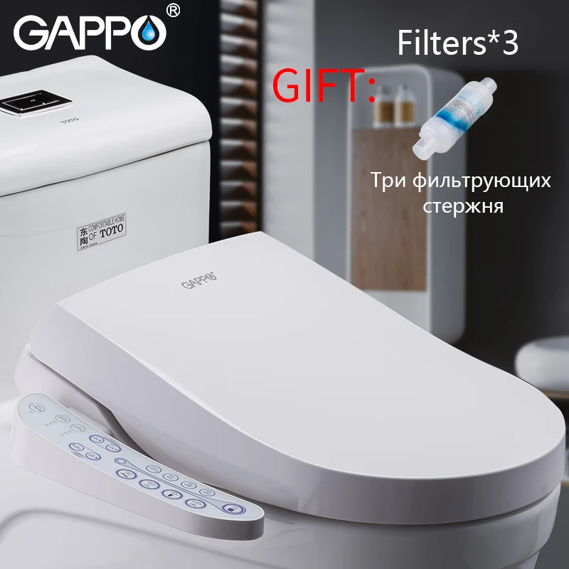 GAPPO Toilet Seats Intelligent Bidet Toilet Seats Elongated clean dry toilet cover Bidet Lid Cover Heated sits