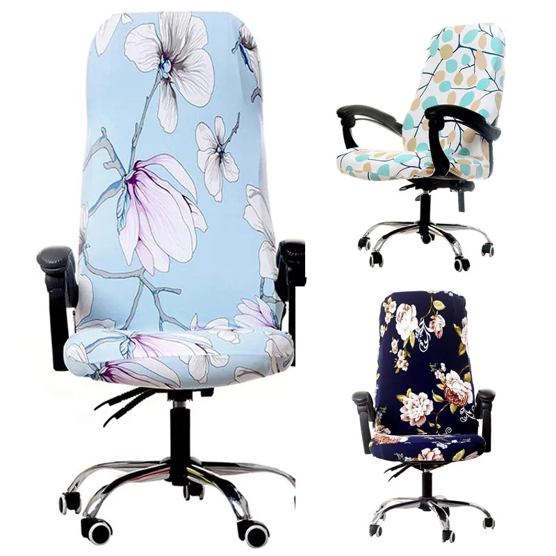 

Fashion Rotating Home Office Computer Chair Cover Spandex Covers for Chairs Lycra Elastic Chair Cover