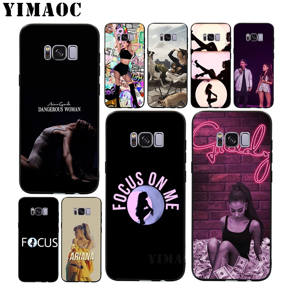 YIMAOC Ariana Grande singer Soft Silicone Case for Samsung Galaxy A3 A5 A6 Plus 2017 2016 S6 S7 Edge S8 S9 &amp Note 8 9 |