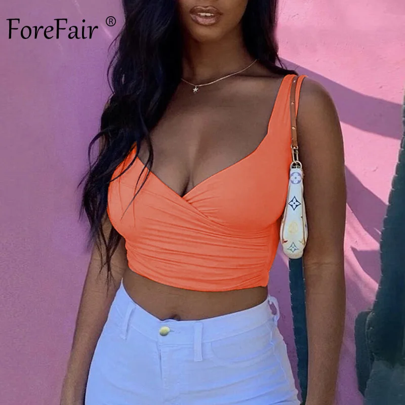 

Forefair Halter Crop Top Sexy Cami Backless Lace Up Strapless Haut Slim Short Purple Black White Summer Sleeveless Top for Women