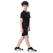 Молодежные Детские Компрессионные шорты для мальчиков, быстросохнущие штаны до середины бедра