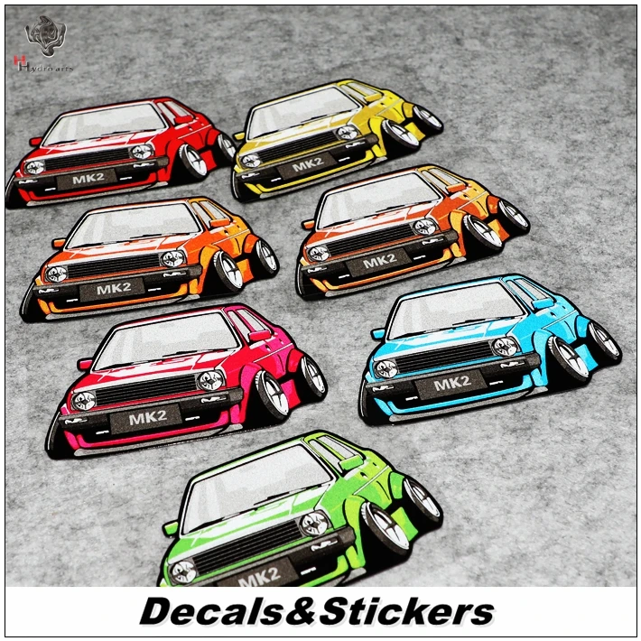 

NO.L175 Golf MK2 3M Reflective Modified Stickers Car Glass Waterproof MOTO GP Decals Racing Motorcycle