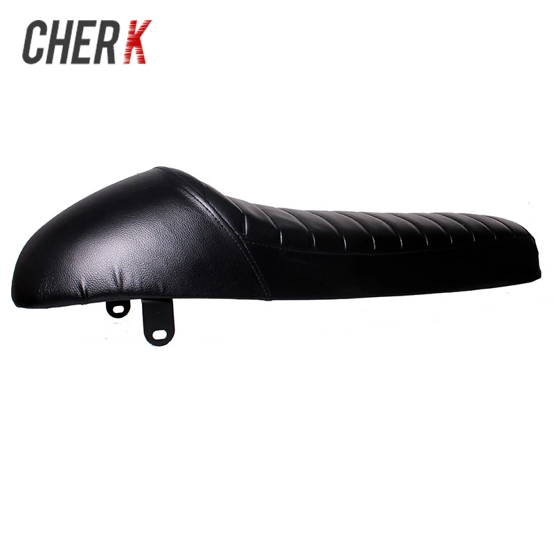 Фото Cherk универсальное черное винтажное сиденье для мотоцикла 64 см 1 - купить