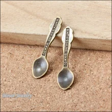 30 шт. кулон ложка Античная Бронза Кулон Европейский стиль ювелирных изделий A095