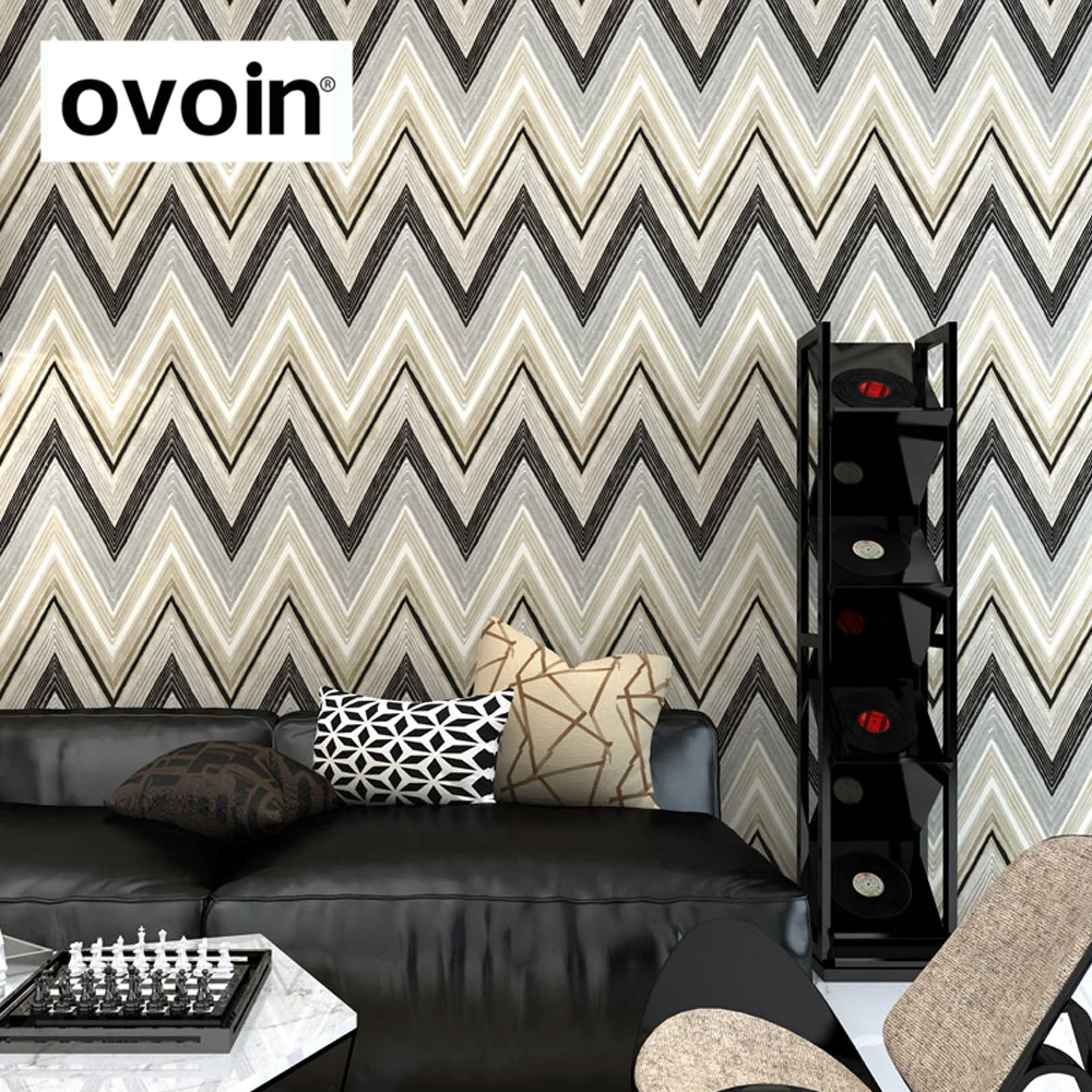 Aliexpress.com : Buy Gray Chevron Wallpaper Grey Geometric ...
