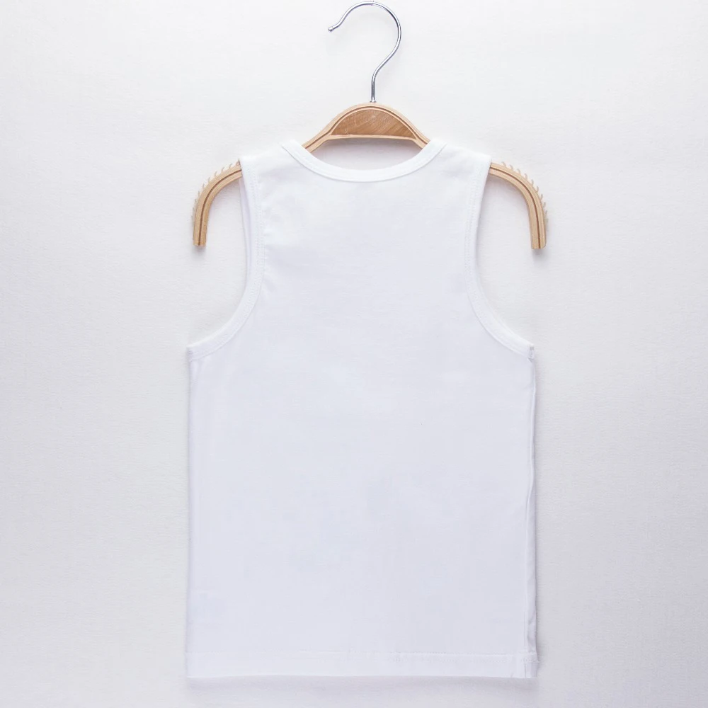 LUCKY ROLL 2018 Children Tank Tops Kids Camisole King Of The North Letter Printed White Children Soft Cotton Vest Baby Underwear LUCKY ROLL 2018 Children Tank Tops Kids Camisole King Of The North Letter Printed White Children Soft Cotton Vest Baby Underwear