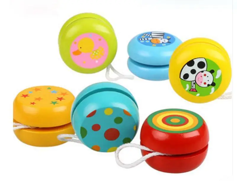 Cute Animal Wooden YoYo Toys Children Kids Funny Toys Classic YoYo Toys