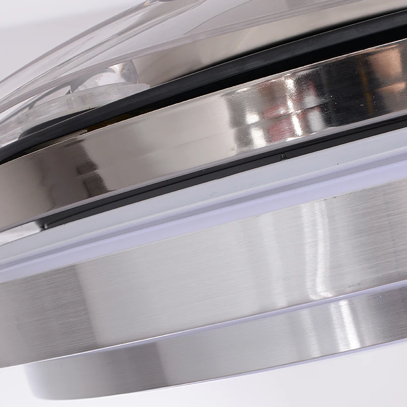 Led Hidden Invisible Stainless Steel Acryl Ceiling Fan Led