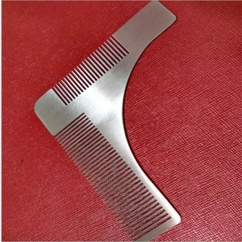 

Silver Stainless Steel Beard Shaving Brush Comb Shaping Tool Beard Modeling Template Carding Tool Beard Comb / by dhl 200pcs