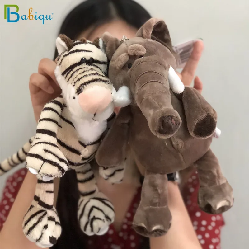 Babiqu 1pc 25cm Popular Forest Animals Stuffed Doll Plush Jungle Series Animal Lion Monkey Zebra Giraffe Elephant TOYS Kids Gift