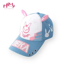 Милая бейсбольная кепка с заячьими ушками для женщин, женская шапка с мультяшным принтом, Японский комикс,, Повседневная модная кепка, регулируемая