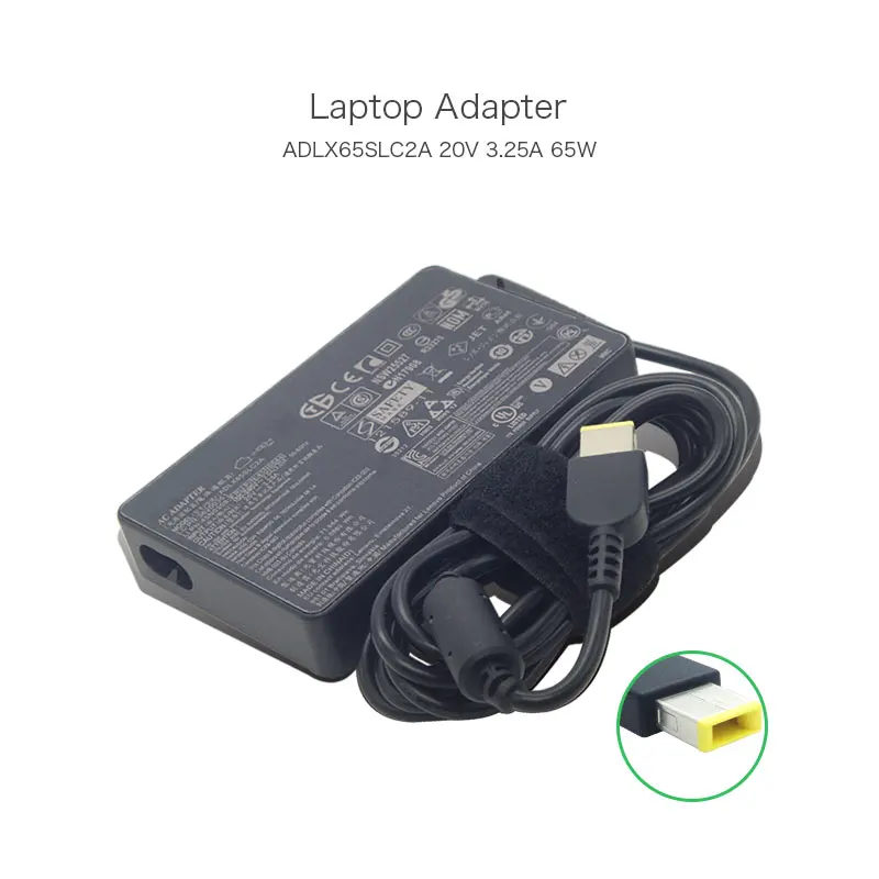 Новый тонкий USB-адаптер переменного тока 20 в 3 25 А 65 Вт для ультрабука Lenovo Ideapad Yoga 13
