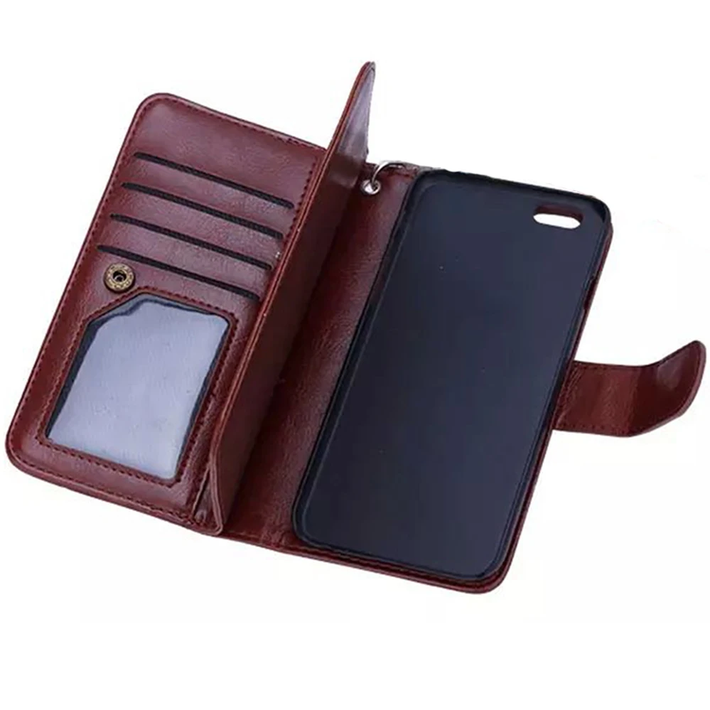 HAISSKY Case For iPhone X Xs 7 8 Plus 6 6S 5 5s SE Leather Luxury Wallet Flip Cover Magnetic Phone Case For iPhone XS Max XR