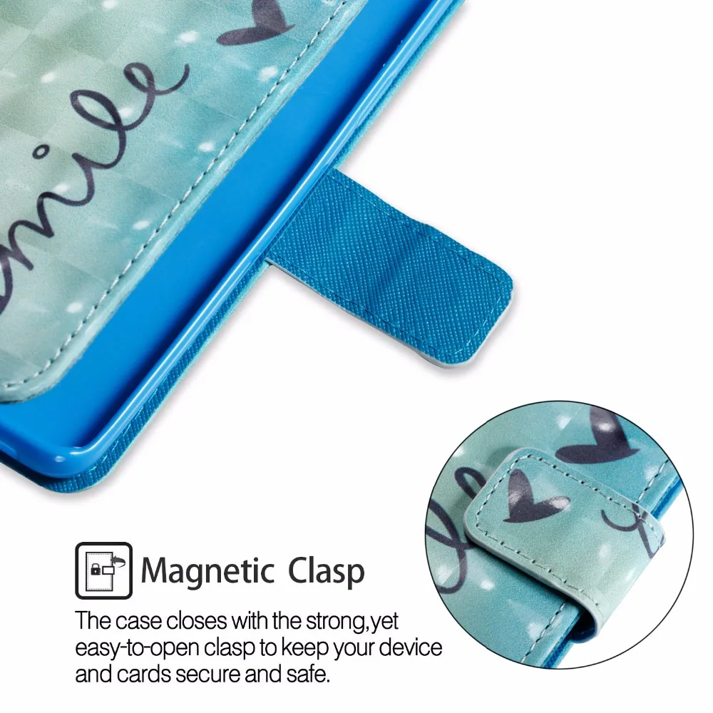 Cartoon For Samsung Galaxy S9 S9 Plus Note 8 Case Flip PU Wallet Card Holder Cover For iPhone X Smart Wallet Case Unicorn        (75)