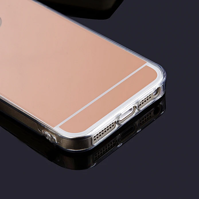 Роскошный металлизированный зеркальный чехол для iPhone 8 силиконовый мягкий X 7 6 6S