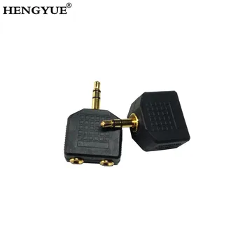 

5000PCS 3.5 mm Earphone Headphone Splitter Cable Adapter Jack Male to Double Female For Iphone6 7 8 plus Free shipping