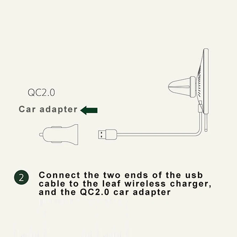 

Car Wireless Charger Smart Leaves Shape Quick Wireless Charging Stand for Mobile Phone LSMK99